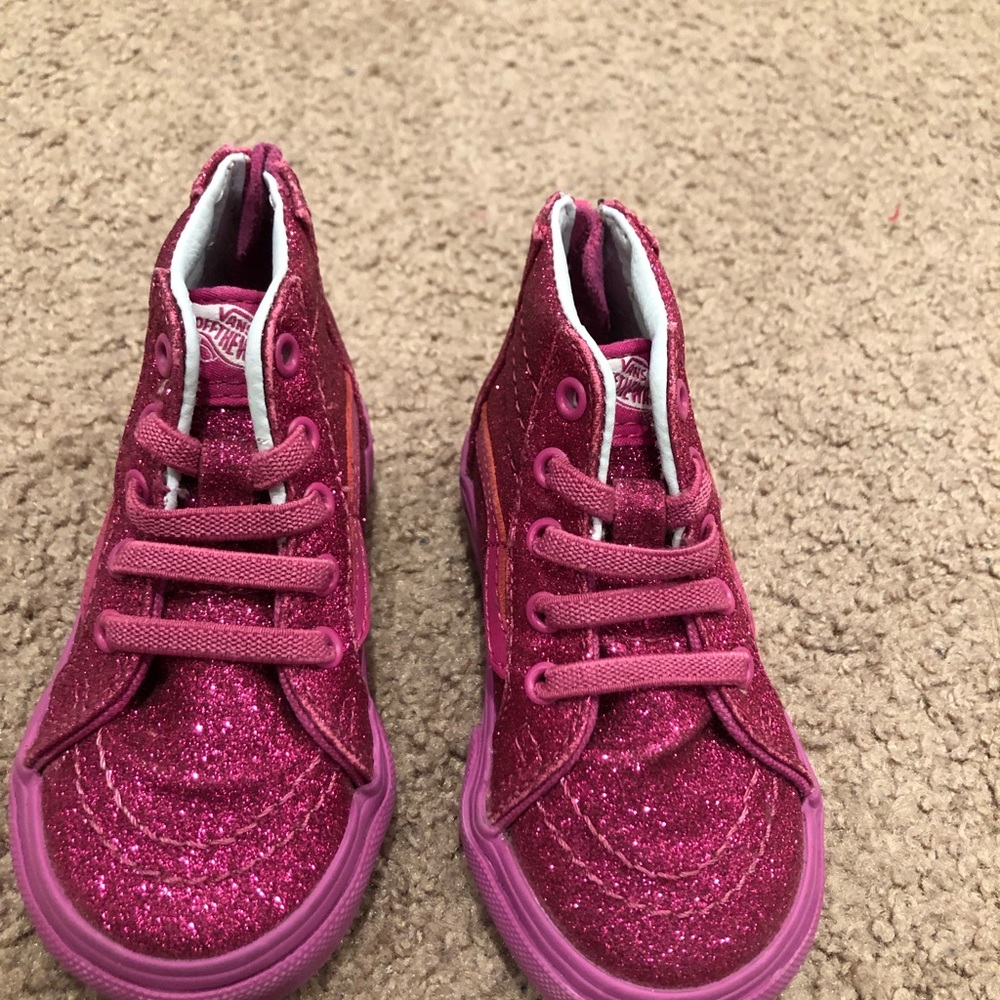 Toddler Pink Glitter Van Sk8-Hi